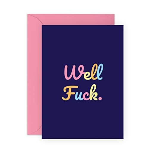 CENTRAL 23 Funny Sympathy Cards - Well Fuck - Break Up, Sorry, Farewell Gifts - Losing Cheer Up Cards For Friends - It's Gonna Be Okay Card - Comes With Fun Stickers - Vegan Ink - SHOP NO2CO2