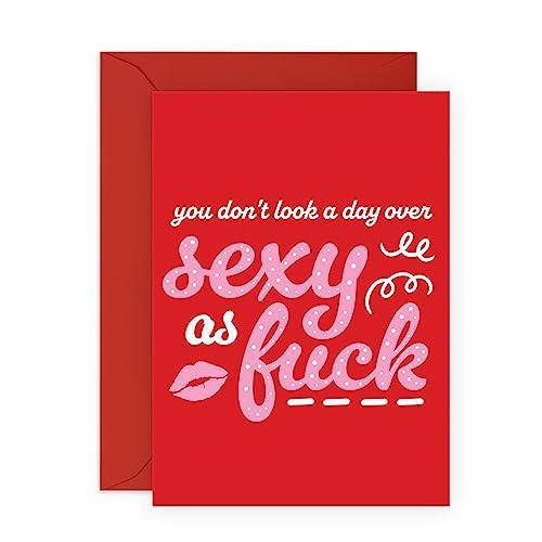 CENTRAL 23 Wife Birthday Card - You Don't Look A Day Over, Sexy - Best Friend Birthday Card Female - Girlfriend Birthday Cards Funny - Comes With Fun Stickers - SHOP NO2CO2