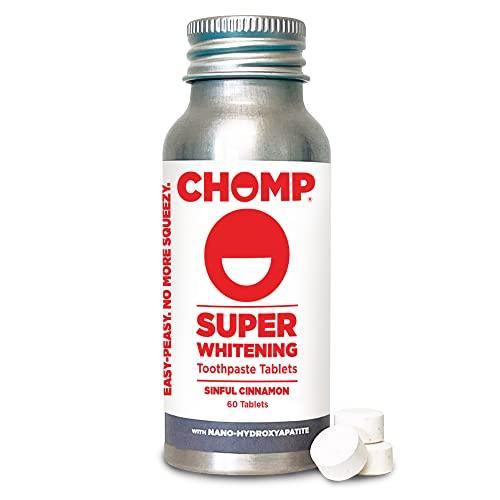 Chomp Super Whitening Toothpaste Tablets with Nano Hydroxyapatite - SHOP NO2CO2