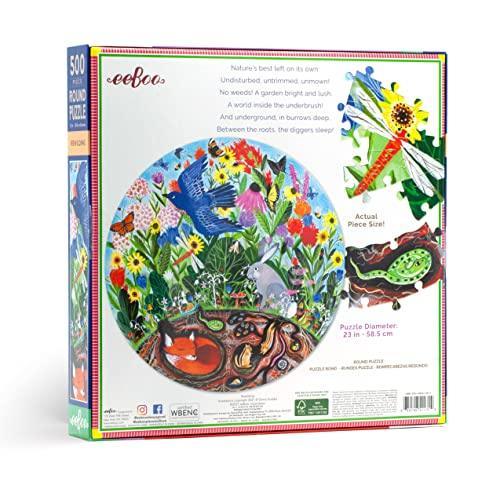 eeBoo: Piece and Love Rewilding 500 Piece Round Jigsaw Puzzle, Sturdy Puzzle Pieces, A Cooperative Activity with Friends and Family - SHOP NO2CO2