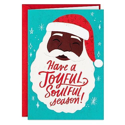 Hallmark Mahogany Christmas Card Assortment (16 Cards and Envelopes) Joyful Soulful Season, Black Santa Claus - SHOP NO2CO2
