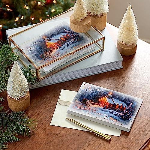 Hallmark Thomas Kinkade Christmas Cards (16 Cards and Envelopes) Christmas Blessing - SHOP NO2CO2