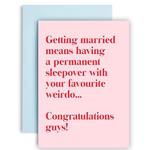 Huxters ‘Getting Married is like’ Wedding gifts A5 Wedding card - Congratulations Wedding gifts for couple - Recyclable Paper with Envelope - Fun Greetings Card, FSC Certified and Sustainable - SHOP NO2CO2