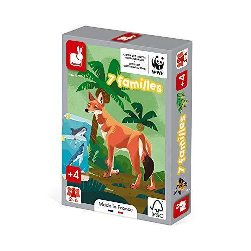 Janod World Wildlife Federation – Animal Kingdom Happy Families Card Game Set – for 2-6 Players - Ages 4-12 Years - J08634 - SHOP NO2CO2