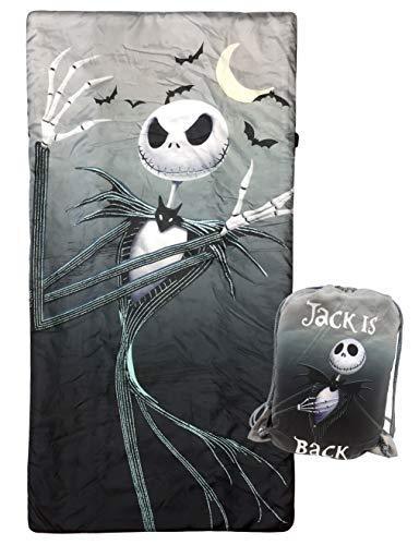 Jay Franco Disney Nightmare Before Christmas Slumber Sack - Cozy & Warm Kids Lightweight Slumber Bag/Sleeping Bag - Featuring Jack Skellington (Official Disney Product) - SHOP NO2CO2