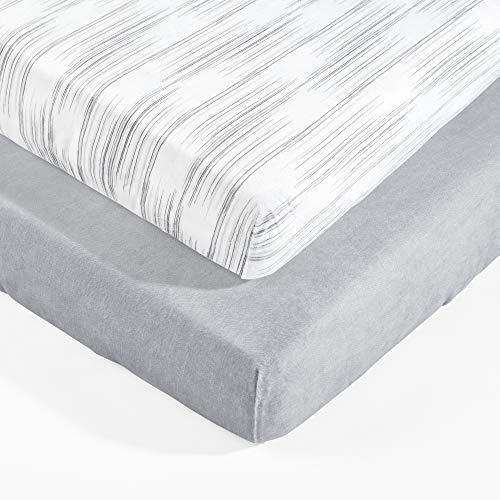 Lush Decor Baby Jungle Adventure Geo Micro Mink 2 Pack Fitted Crib Sheet, Gray - SHOP NO2CO2