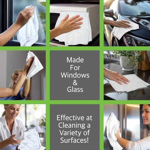 Microfiber Magic Streak Free Cloth 10 Pack Clean Any Surface With Just Water Eco Friendly Environmentally Safe Perfect for Window, Mirror, Kitchen, Counters, Appliances, Car, Cycle, TV Screen - SHOP NO2CO2