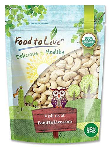 Organic Cashews, 4 Pounds – Whole, Size W-240, Unsalted, Non-GMO, Kosher, Raw, Vegan, Bulk - SHOP NO2CO2