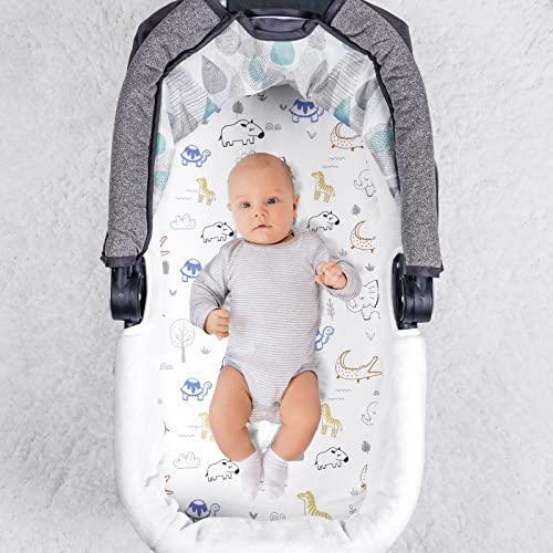 PHF 100% Cotton Bassinet Sheets 2 Pack, Soft Breathable Comfortable Cradle Sheets for Baby Boys Girls, Premium Sheets Fits Various Cradle and Bassinet Mattress Pad, Woodland Animals - SHOP NO2CO2