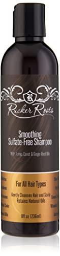 Rucker Roots Smoothing Sulfate Free Shampoo |Ginger, Turnip, Carrot Root Oils| For All Hair Types| Gentle Cleanser| Shea Butter| Argan Oil| Cocoa Seed Butter| Vitamin A, C, K, B| Antioxidants - SHOP NO2CO2