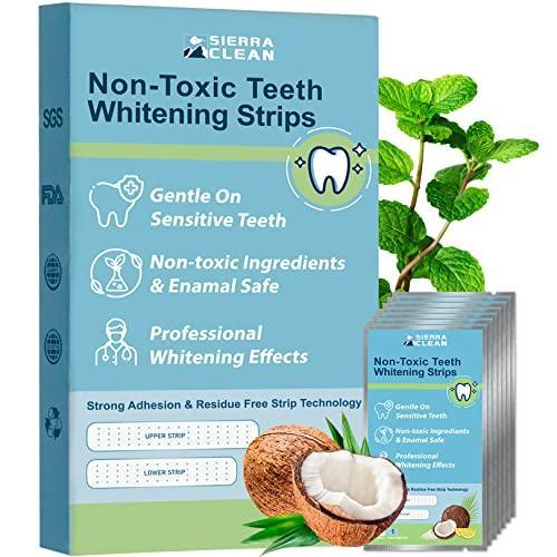 Sierra Teeth Whitening Strips 7 Treatments 14 Strips, Sensitivity Free Enamel Safe, Fast Teeth Whitening Kit, Dentist Recommended Remove Coffee Tea Smoking Stains (Coconut Mint) - SHOP NO2CO2
