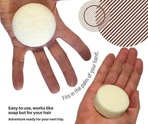 SpiraLeaf Shampoo bar and Conditioner Bar Set, Unscented bars made with Limited Ingredients, Concentrated Formula, Natural Oils, Color-Free, Made in the USA - SHOP NO2CO2
