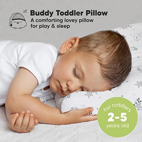 Toddler Pillow with Pillowcase - 10x18 My Little Dreamy Pillow, Organic Toddler Pillows for Sleeping, Kids Pillow, Small Pillows, Toddler Travel Pillows for Sleeping, Toddler Bed Pillows (Slumber) - SHOP NO2CO2
