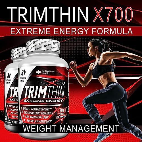 TrimThin® X700 Thermogenic Diet Pills with Maximum Energy Manufactured in USA 120 Capsules - SHOP NO2CO2