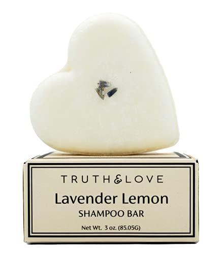 Truth & Love Beauty Lavender Lemon Shampoo Bar for Limp Oily Hair - Sustainable, Plastic Free, Eco-Friendly, Cruelty Free, Organic Natural Ingredients, Zero Waste. 3oz - SHOP NO2CO2