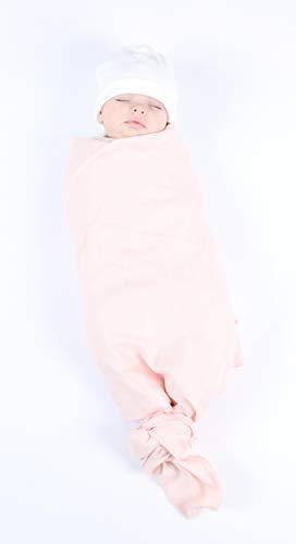 Under The Nile Organic Cotton Baby Girl Light Peach Muslin Swaddle Blanket - SHOP NO2CO2